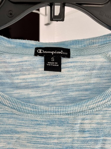 Champion Women’s Marled Blue Crew Neck Sweatshirt S 💙 - Picture 2 of 8