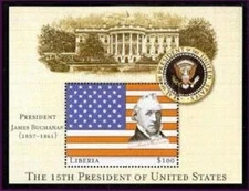 Liberia 2001 - 15th President Of The US - James Buchanan - S/S MNH