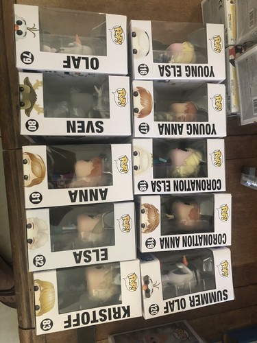 Lote De 10 Nuevos Retirados Disney Frozen Funko Pop Conjunto Completo Abovedado Anna Elsa + - Imagen 6 de 8