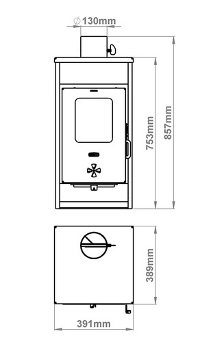 PRITY KOP D Wood Burning Stove - 8.2kW Eco Heat for Your Home - Picture 11 of 11