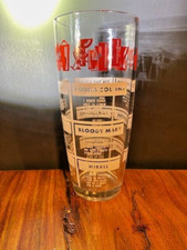 Grande scuotitore in vetro da cocktail Martini anni 50 ricetta su vetro metà secolo vintage