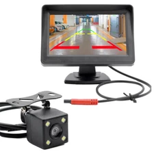 4.3" monitor backup camera HD rearview display screen parking reverse system 