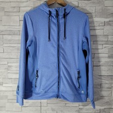 Ladies HI TEC Jacket Blue Large Size 14-16 UK Marl Gym Hiking Full Zip Pockets