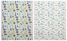 Image of Nautical Seaside Coastal Tea Towels T Towel * Choice of 2 Designs 100% Cotton