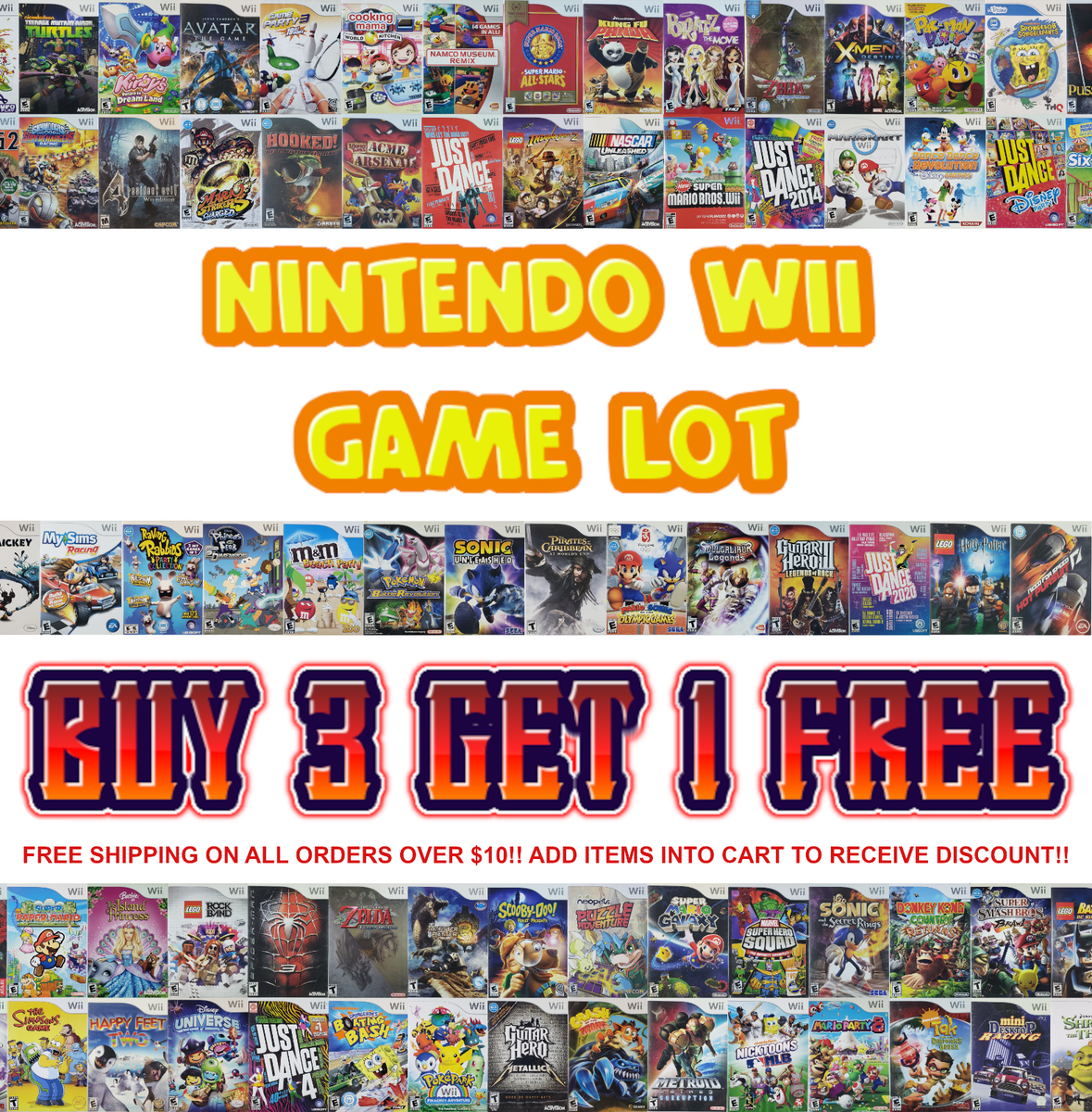 Nintendo Wii Game Lot | Buy 3 Get 1 Free | Free Ship $25+