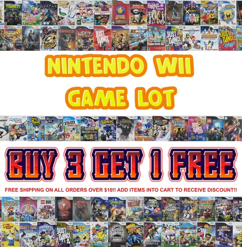 Nintendo Wii Games Lot 🎮 Buy 3 Get 1 Free 🎮 $10 Minimum on ALL Orders