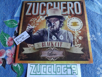 ZUCCHERO LP BLU Black Cat Live Verona Nuovo Hotei New Vinile Copia 238 di 500