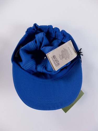 GUCCI 25 blue logo cotton baseball cap Size 58 / Medium authentic NWT - Picture 11 of 16