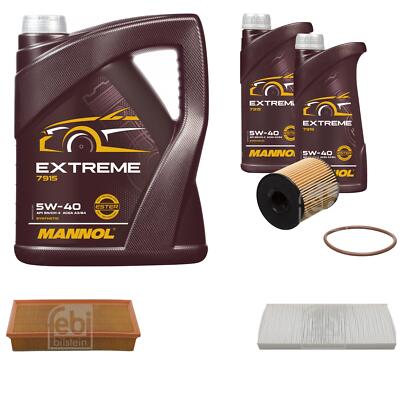 FEBI BILSTEIN Inspektionspaket 7L MANNOL Extreme 5W-40 für Peugeot 807 E 2.0