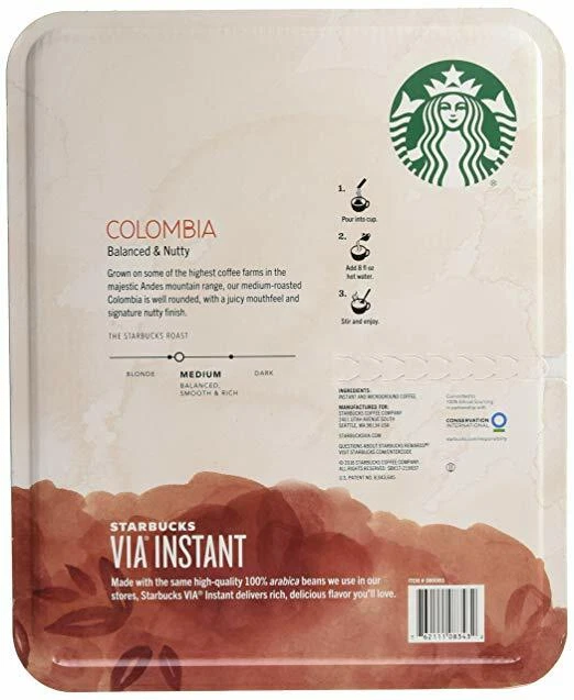 2 x Starbucks VIA Instant Colombia Coffee Medium Roast 26 ct Each, Total 52 ct - Image 3 of 4