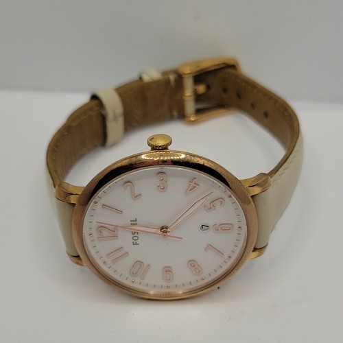 Fossil Jacqueline ES3943 Women's Beige Leather Analog Dial Quartz Watch DE348 - Picture 6 of 10