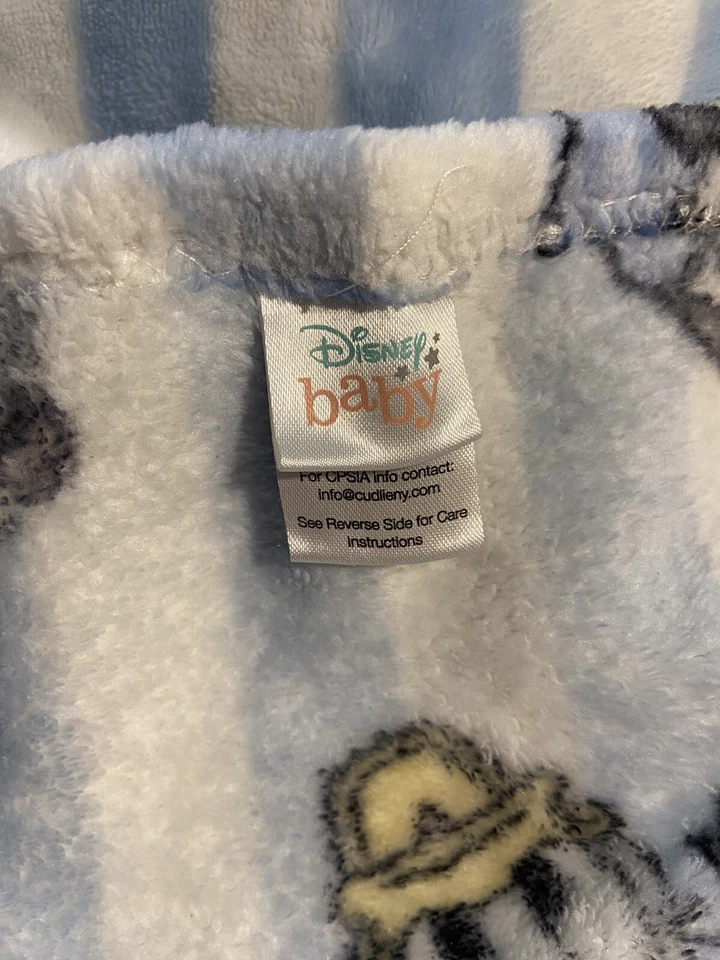 MANTA DISNEY BABY GOOFY PLUTO DONALD DUCK MICKEY MOUSE BLANCO AZUL RAYA 30x40 Foto 2 de 2