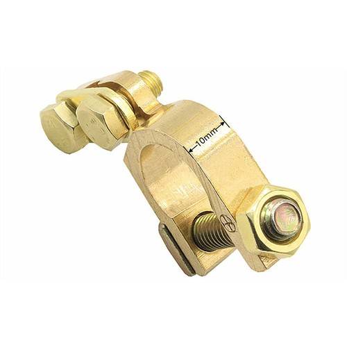 2PCS M8 Top Post Battery Cable Terminal Pure Brass Auto Wire Clamp Heavy Duty - Picture 10 of 13
