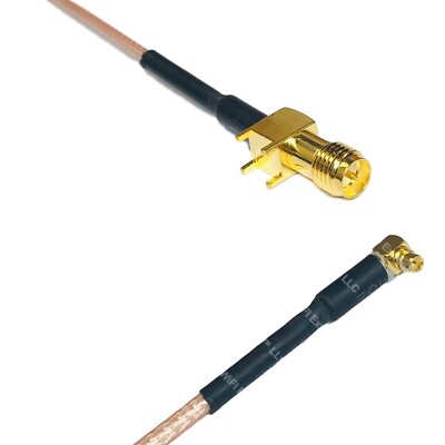 RG178 RP-SMA Female PCB to MMCX MALE ANGLE Coax RF Cable USA-Ship