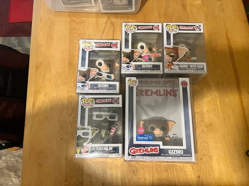 Gremlins Funko Bundle: Gizmo, Gizmo (VHS Cover), Gizmo w/ Bow, Gremlin and DVD