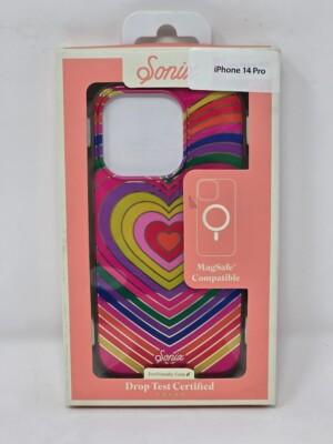 Sonix Apple iPhone 14 Pro Case with MagSafe - Rainbow Hearts