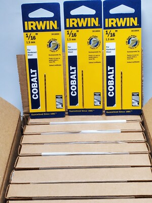 IRWIN 3016004 1/16 IN. x 1-7/8 IN. COBALT STEEL DRILL BITPACK OF 24