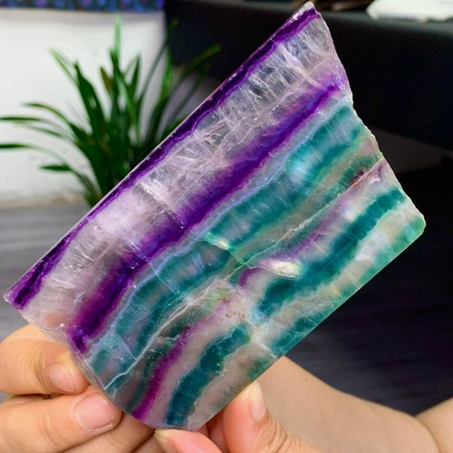319G Natural beautiful Rainbow Fluorite Crystal Rough stone specimens cure - Picture 6 of 20