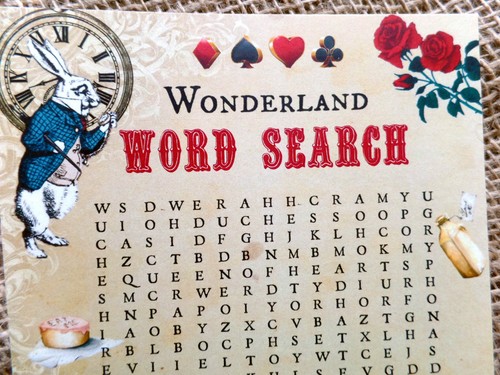 4 x Alice In Wonderland Themed Party Wordsearch - Picture 4 of 6