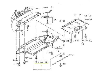 Audi A5 08 - 12 OEM Engine Splash Shield Guard 8F0863821A 8F0863821B GENUINE