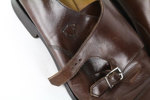 SUITSUPPLY Men Formal Shoes EU42 Brown Pure Calf Leather Monk Strap Classic - Picture 10 of 17