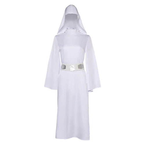 DE Damen Kleid Star Wars Prinzessin Leia Cosplay Kostüm Karneval Anzug Halloween - Bild 5 von 15
