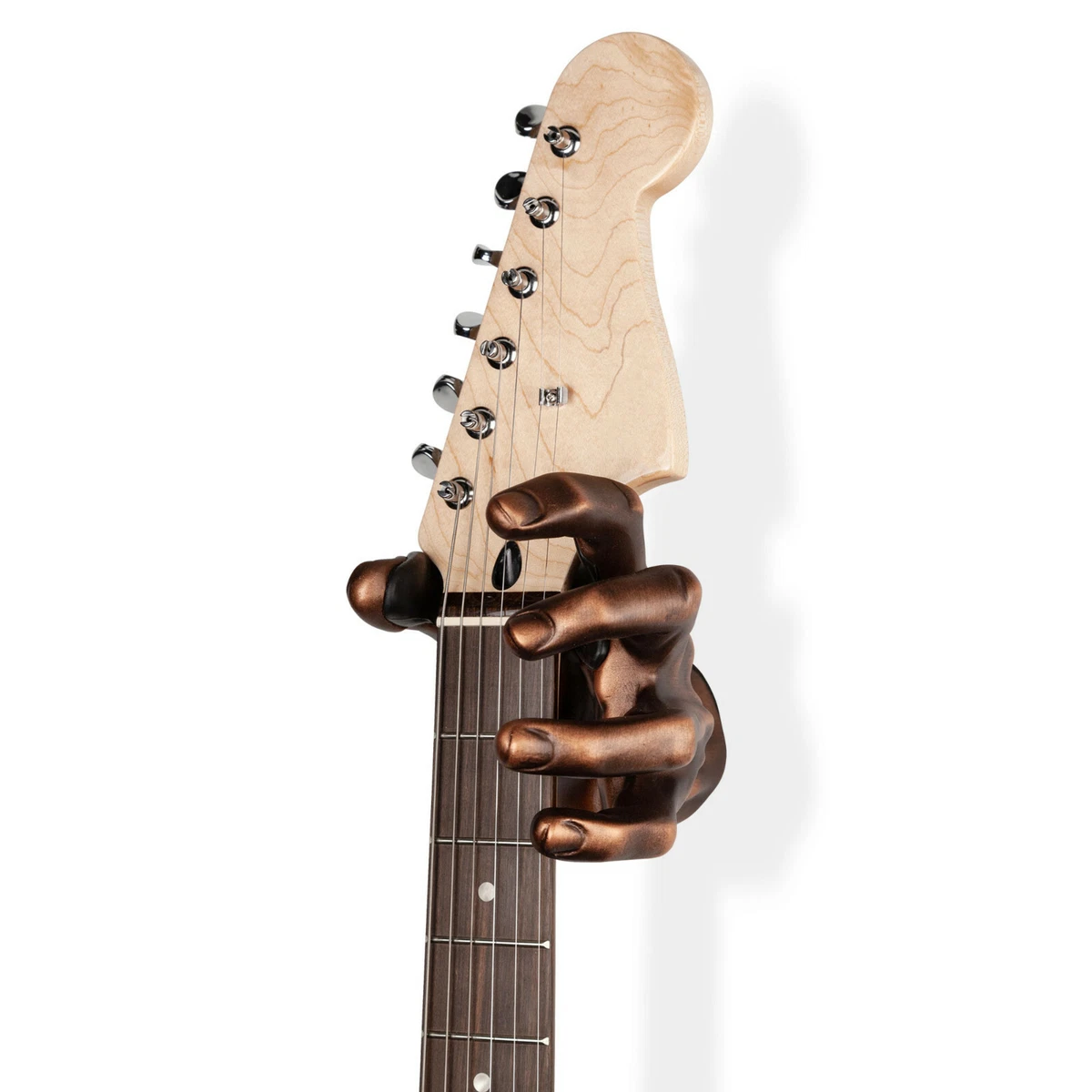 GuitarGrip Hand Shaped Copper Finish Guitar Hanger, Guitar Wall Mount-Left