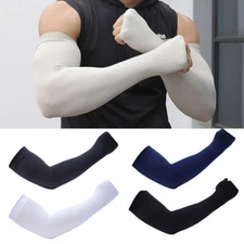 Ice Silk Sunscreen Cuff Women Men UV Sun Summer Cycling Sleeve Arm Sleeve Gloves