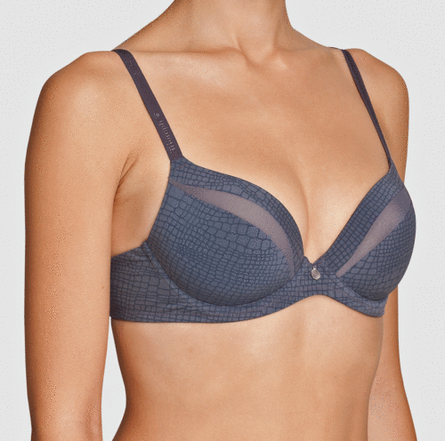 Triumph Shape Aurora Sensation WHU 75  Cup C Push-up BH Rot /Grau/Braun  - Picture 7 of 9