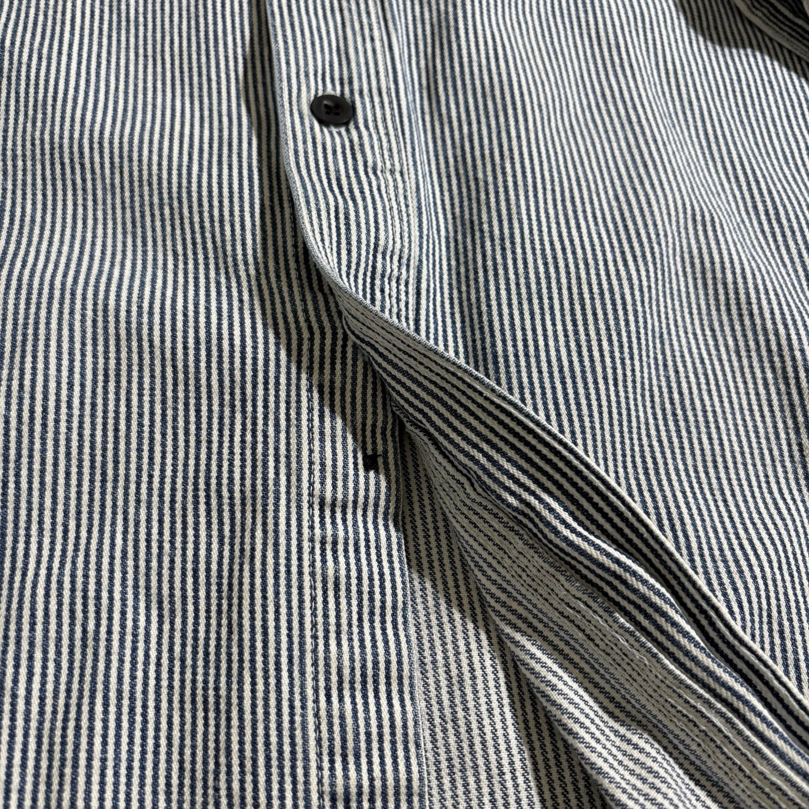 Missing Button Five Brother Hickory Stripe Long S… - image 3