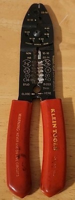 Klein & Sons Tools Electrician Wire Stripper Cutter Tool No. 1002 USA