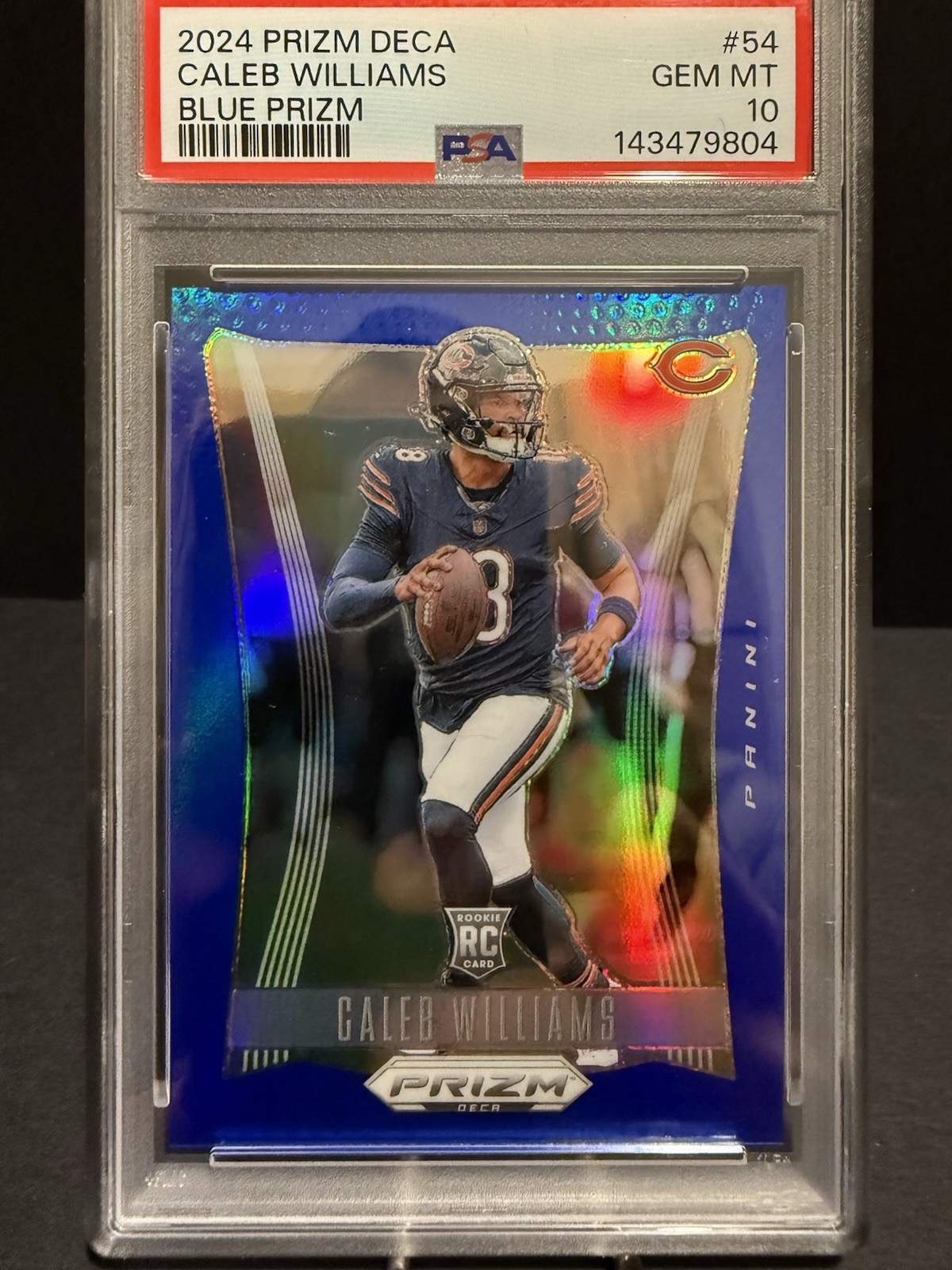 Caleb Williams Panini Prizm Deca #54 Blue Prizm