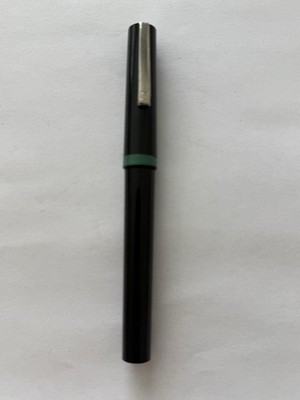 Vintage Osmiroid 65 Fountain Pen Black Rolatip Broad Gold Nib Press Bar Filler