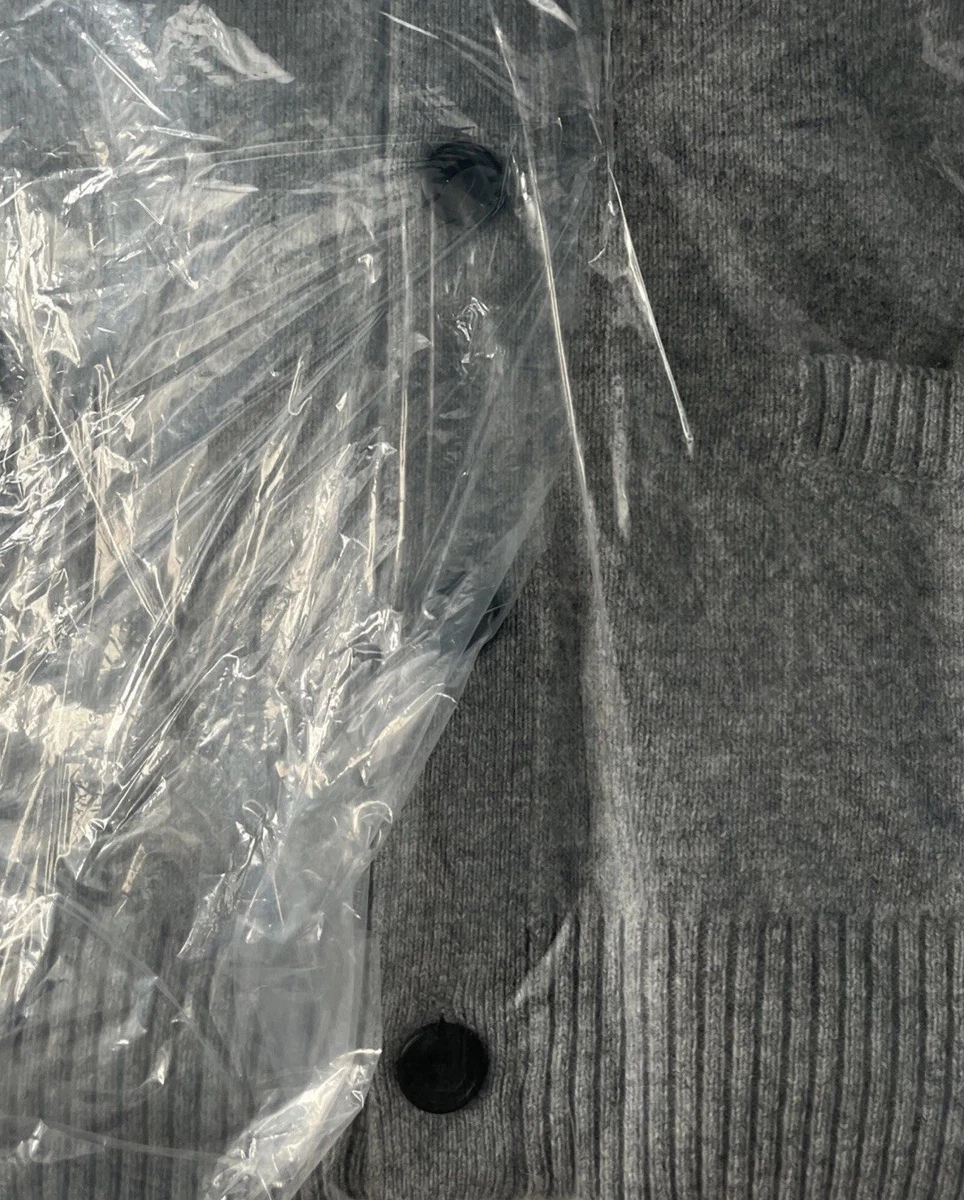 Cárdigan Uniqlo Lana de Cordero Cuello en V Gris Claro Talla M Nuevo en Paquete Calidad de Regalo