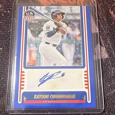 KAYSON CUNNINGHAM 2025 Panini USA Baseball Stars & Stripes BLUE Auto # /100💎🔥