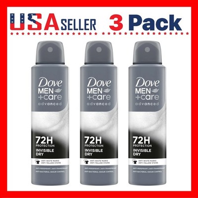 Dove Men+Care Invisible Dry Spray x [3 Pack] 150ml   5 oz Clean Fresh Scent