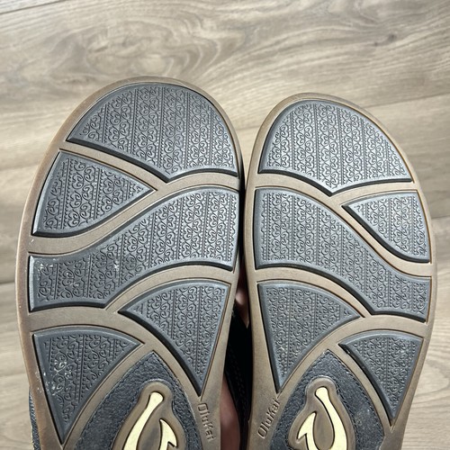 Olukai Mohalu Dark Brown Leather Flip Flop Sandals Comfort Slides Mens Size 15 - Picture 10 of 11