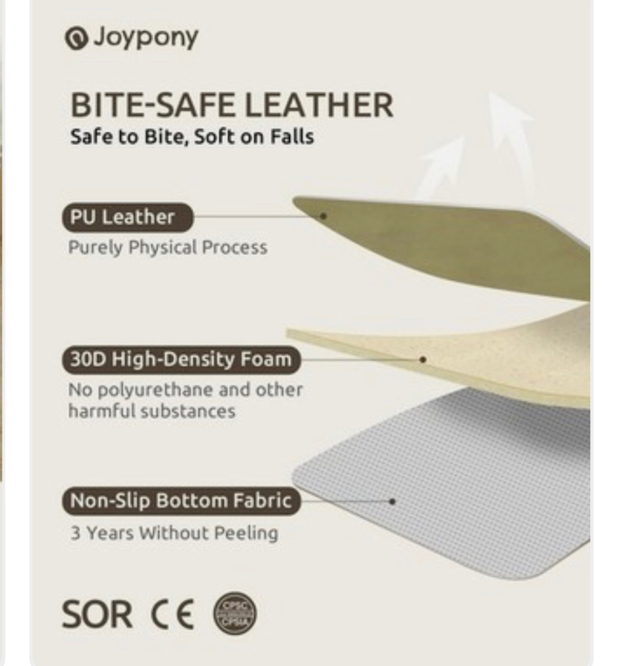 Vegan Leather Baby Play Mat, Wipe-Clean Play Mat for Floor, 50x50 in Thicken  