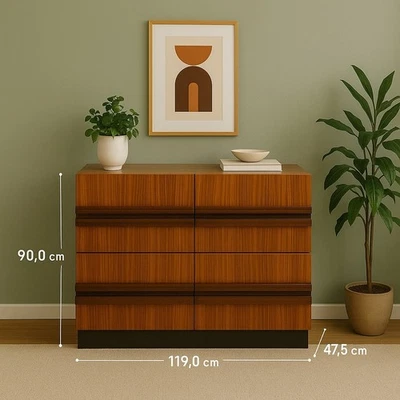 Vintage Möbel der 60er Jahre Exotisches Holz Furniert Klappe - Bild 1 von 4