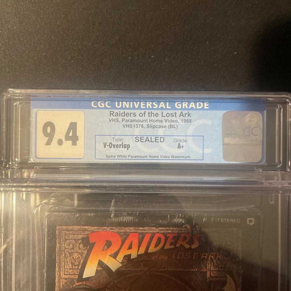 Indiana Jones Raiders of the Lost Ark VHS Sealed CGC 9.4 A+🔥🔥🔥 - Image 3 of 3
