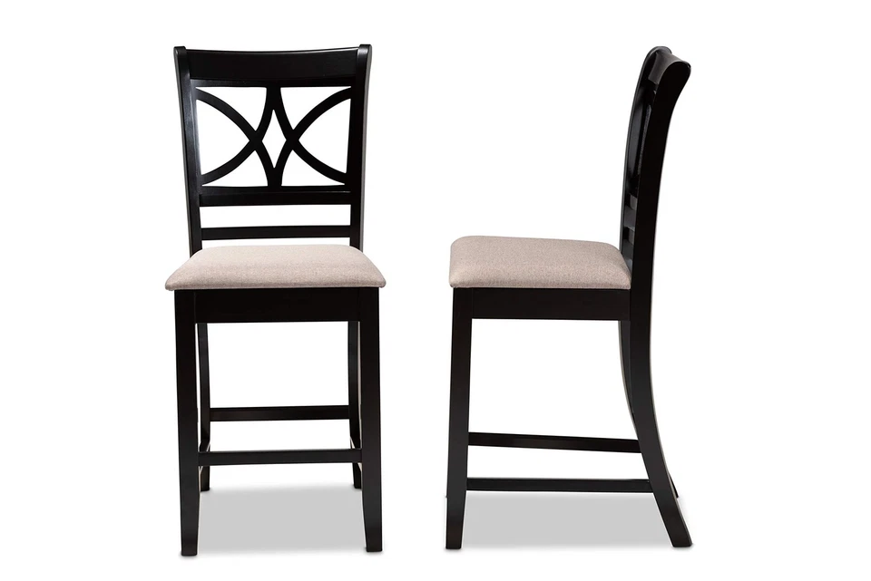 Tela de arena Chandler moderna y contemporánea tapizada y marrón espresso F... Foto 3 de 4