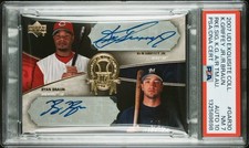 2007 Exquisite Rookie Signature Ken Griffey Jr. & Ryan Braun PSA 7 NM AUTO 10