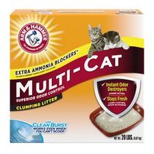 ARM & HAMMER 20lb Cat Litter Multi Cat Clumping Odor Control Scented 1.02 per pound