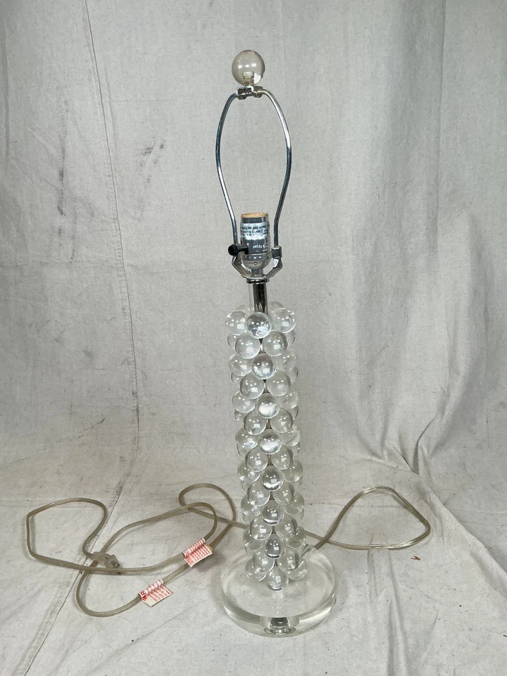 Par de lámparas de mesa vintage Arteriors Lucite burbuja (2) Foto 2 de 4