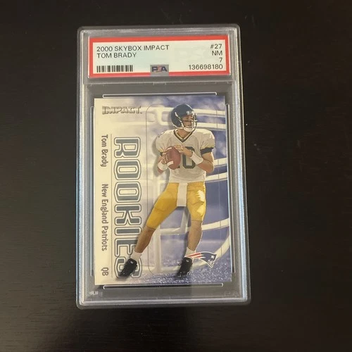 2000 Skybox Impact Tom Brady Rookie PSA 7