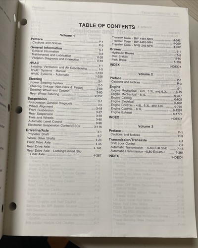 2003 Chevrolet GMC Cadillac Service Manual Volume 1-4 GMT/03-CKUV - Picture 10 of 22