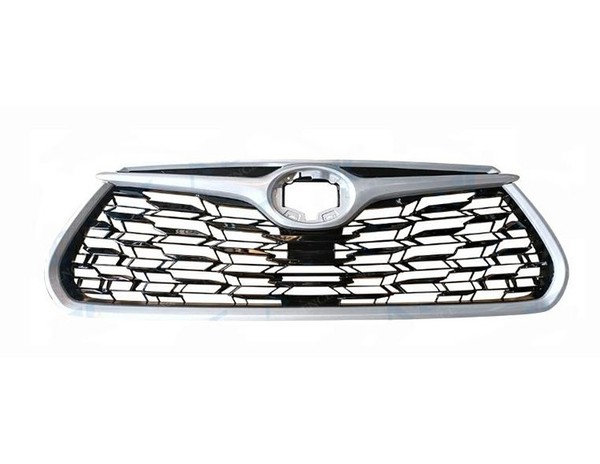 Gitter Grill Vorne FÜR Toyota Highlander AB 2019 Schwarz M/Silberrahmen-image