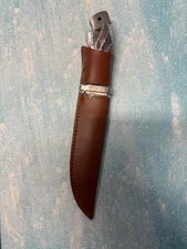 Hunting Knife Stainless Steel Full Tang With Wood Handle & Sheath 
