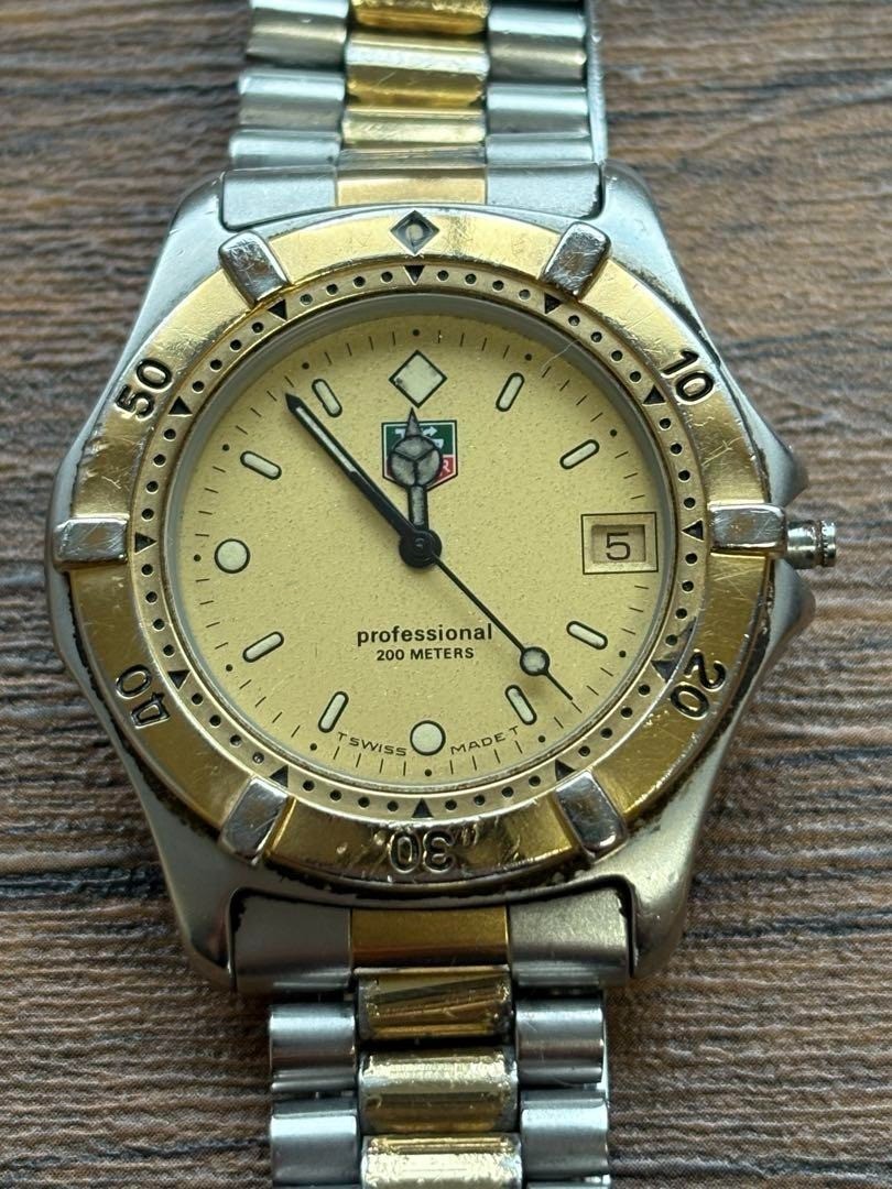 稼働 TAGHEUER タグホイヤー 964.006 プロフェッショナル メンズ TAG Heuer 2000 Champagne Men's Watch - 964.006-2 for sale