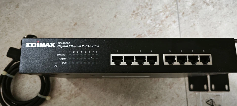 EDIMAX GS-1008P POE+ 130W Netzwerk Switch  8 Port 1 GBits   19" Rack Mount - Bild 2 von 3